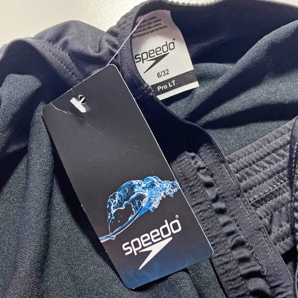 SPEEDO "PRO LT" BLACK SMALL / MEDIUM WOMENS ONE-PIECE RACING SWIMSUIT - NWT - Picture 7 of 7